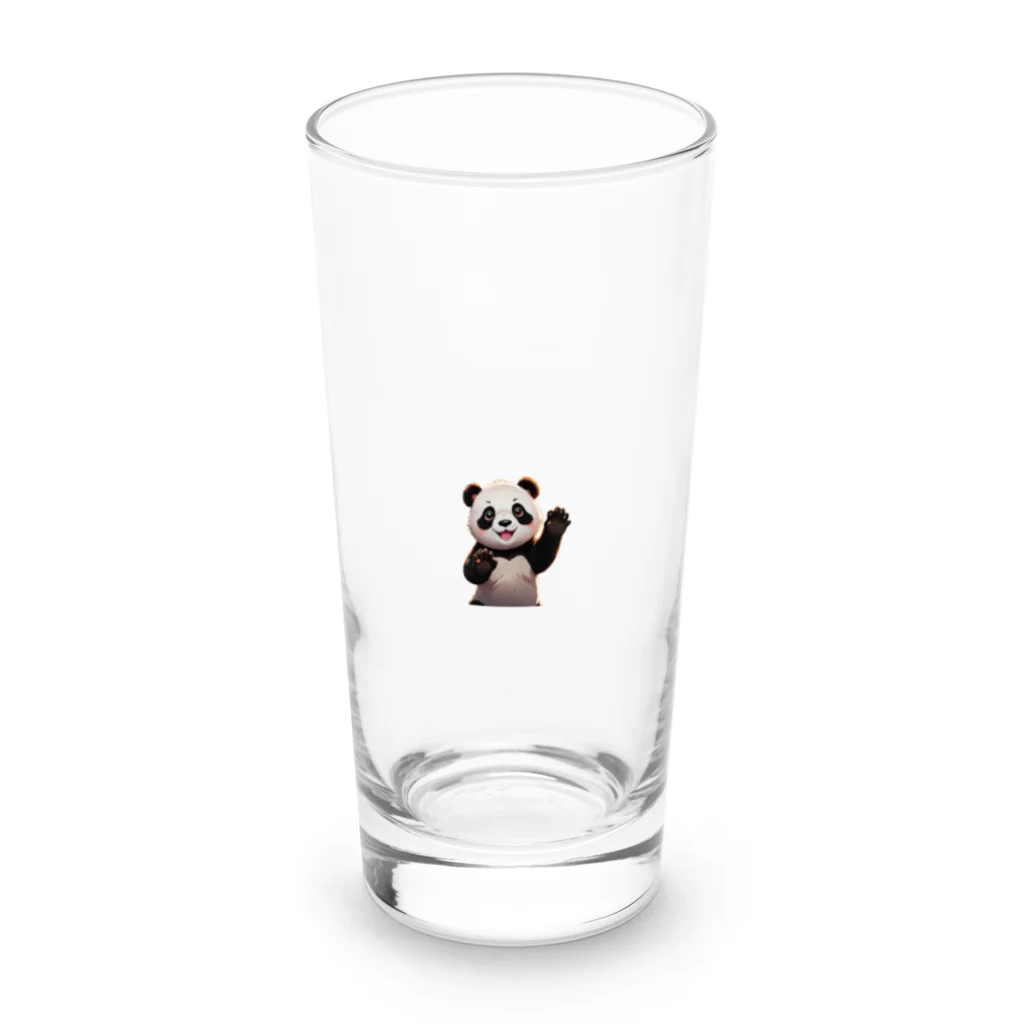 rakutenitibaの喜んでいるパンダ Long Sized Water Glass :front