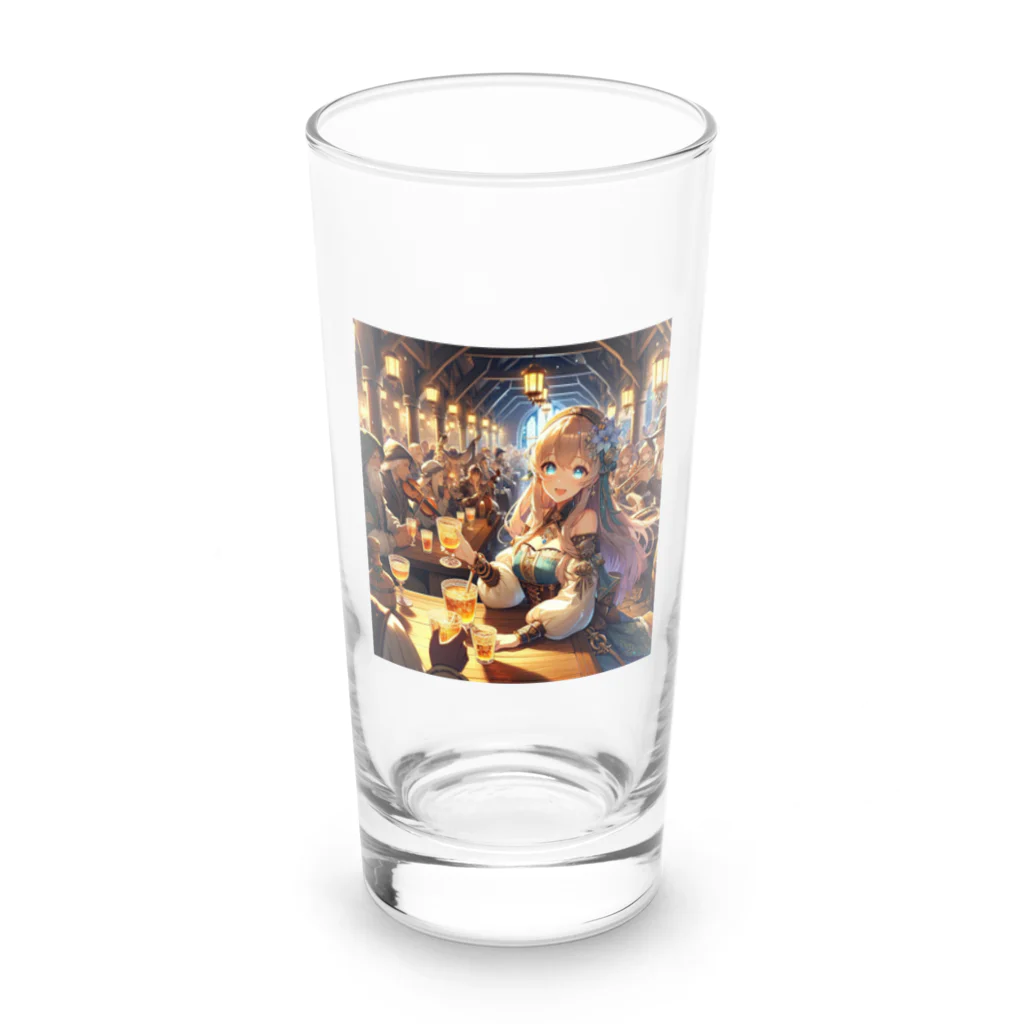 kaitaku1215の中世ファンタジー美少女の大冒険 酒場と楽器演奏 Long Sized Water Glass :front