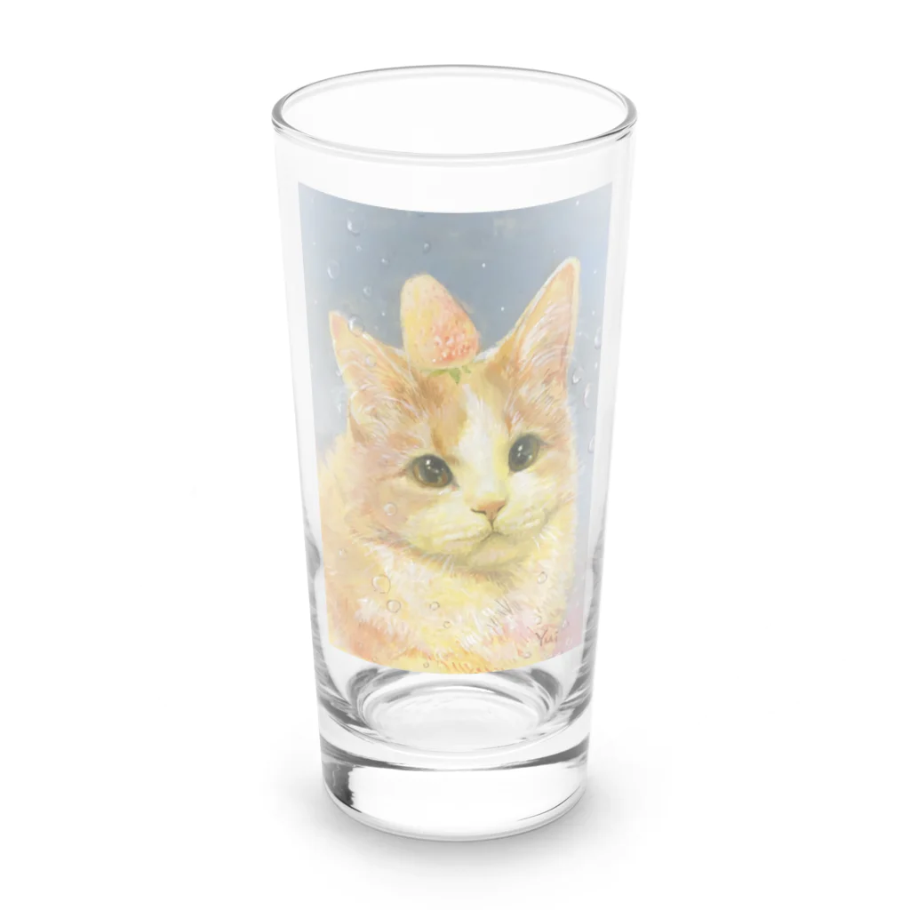 やさしい世界のいちごみるくソーダ Long Sized Water Glass :front