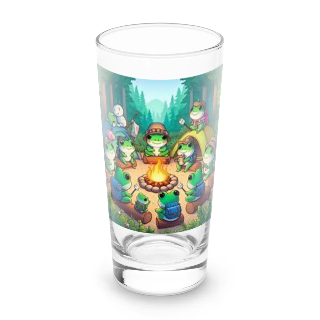 kerokero4216のケロチャンファミリー Long Sized Water Glass :front