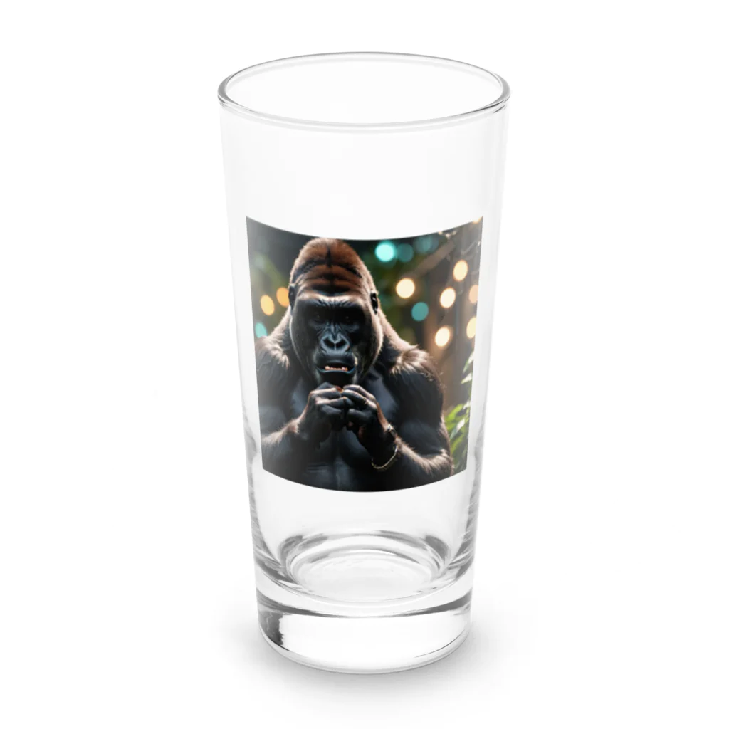 fumi_sportsのボイパしてるゴリラ Long Sized Water Glass :front