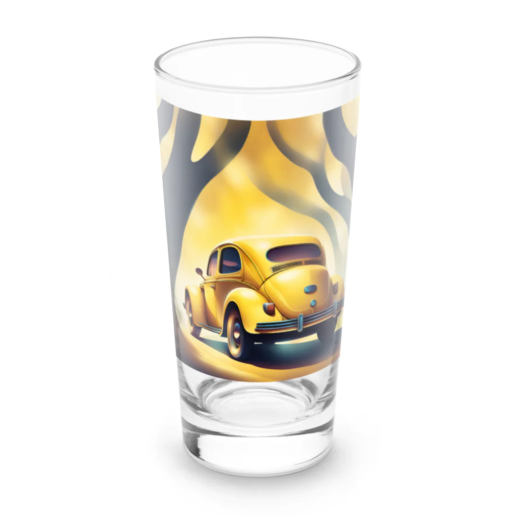 雑貨屋猫布団の黄色の外車 Long Sized Water Glass :front