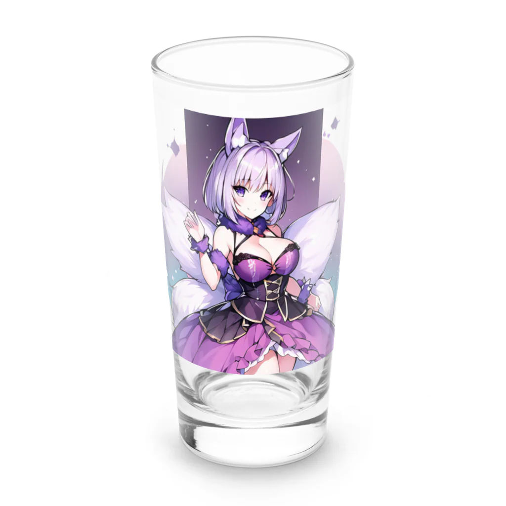 LONGSTONEのパープルフォックス美少女 Long Sized Water Glass :front