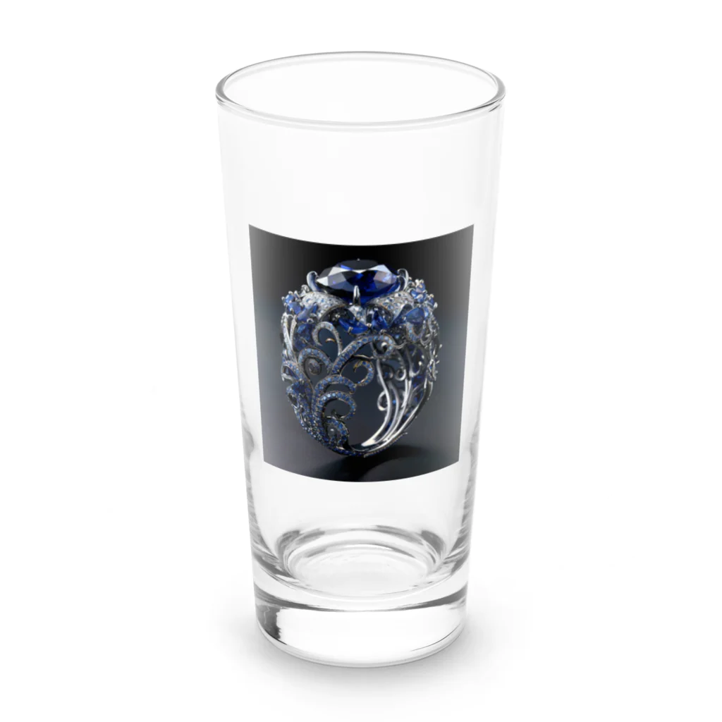 AQUAMETAVERSEの高価で魅力的なサファイアの指輪　BLUE PLUM  691 Long Sized Water Glass :front