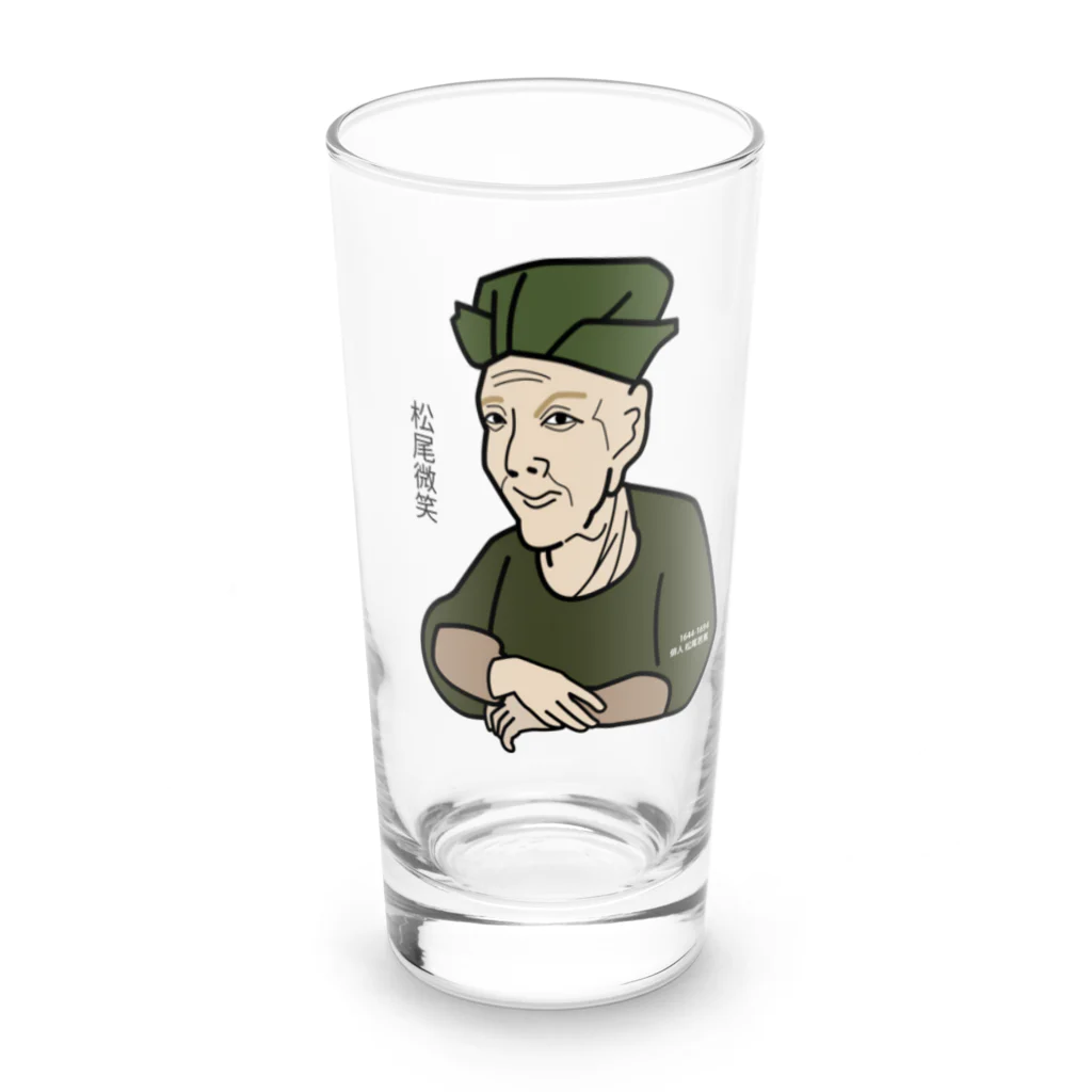 B-catのだじゃれ偉人シリーズ「松尾芭蕉」 Long Sized Water Glass :front