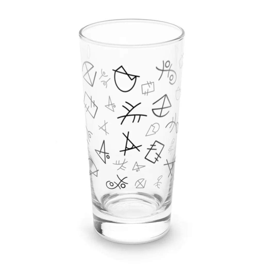 むすびの十干術のマーク Long Sized Water Glass :front