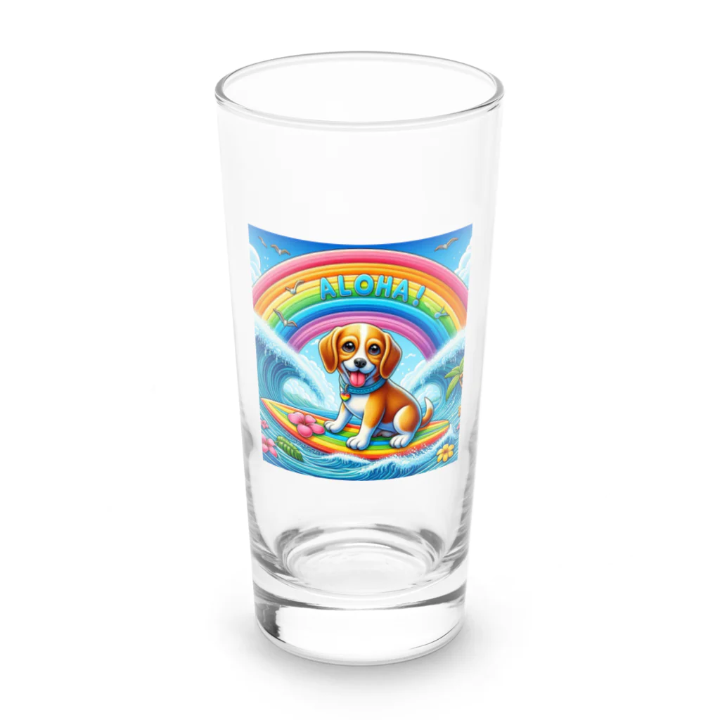 キューピットのアロハワンコ Long Sized Water Glass :front