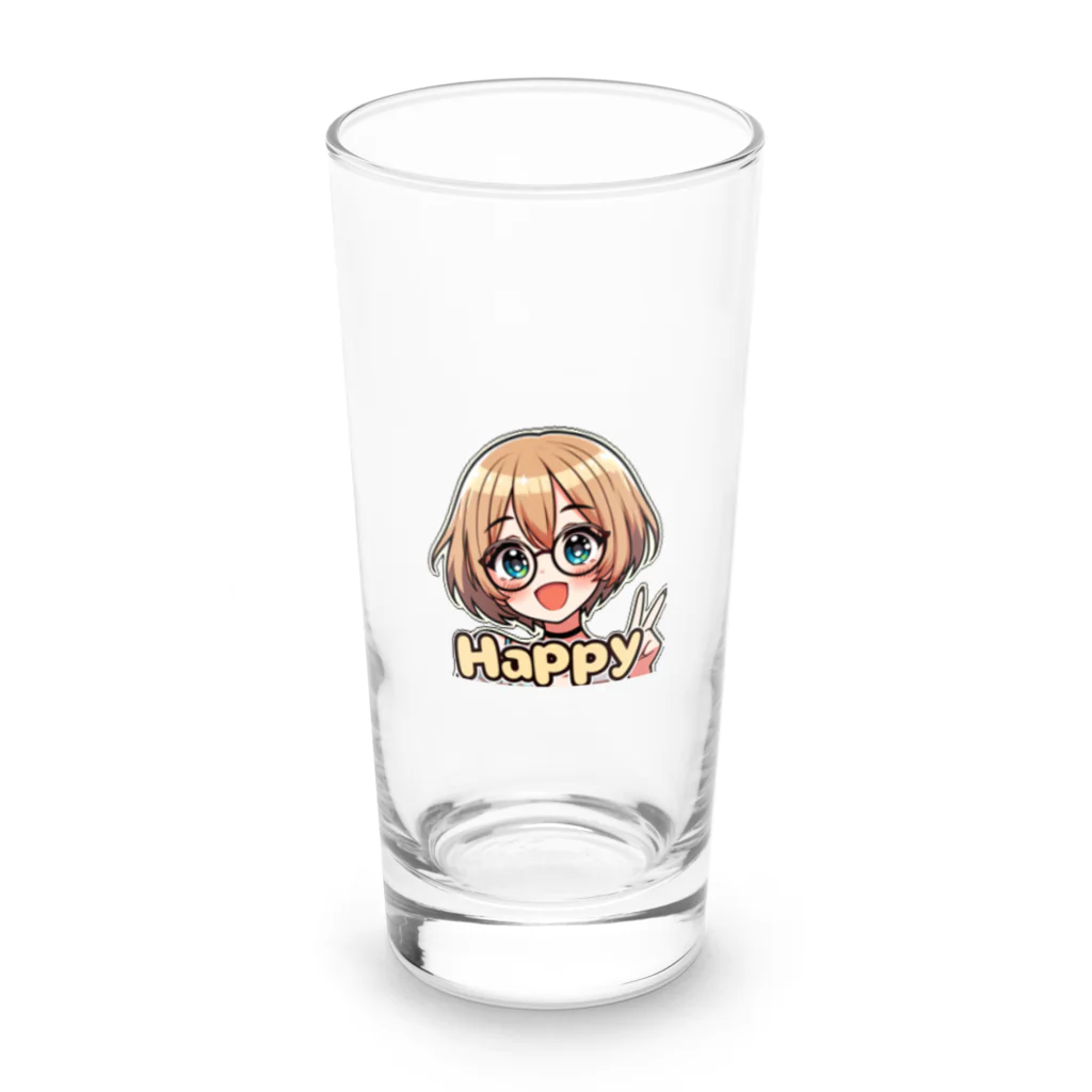 Kusareshiroの金髪ショートカット眼鏡美少女ちゃん Long Sized Water Glass :front