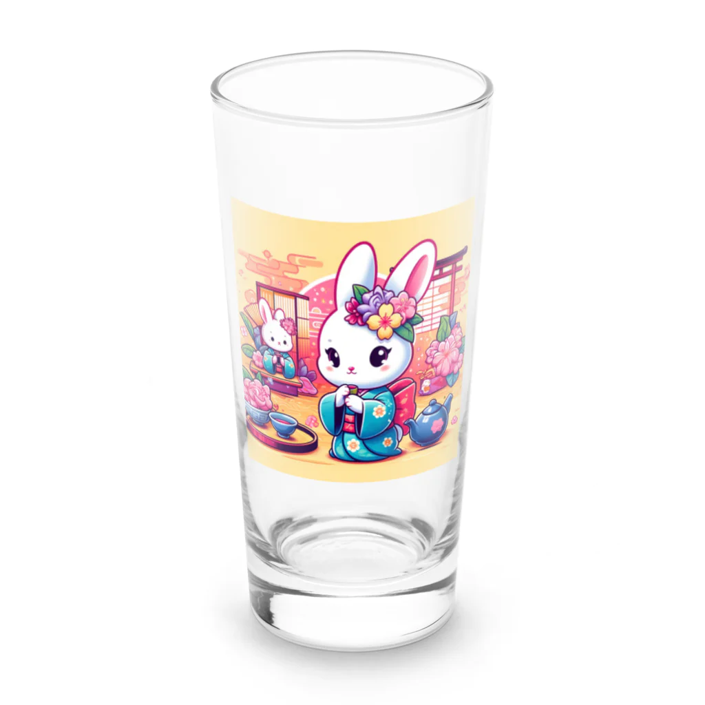 にこにこ雑貨店の文化の継承者 - 和風うさぎ Long Sized Water Glass :front