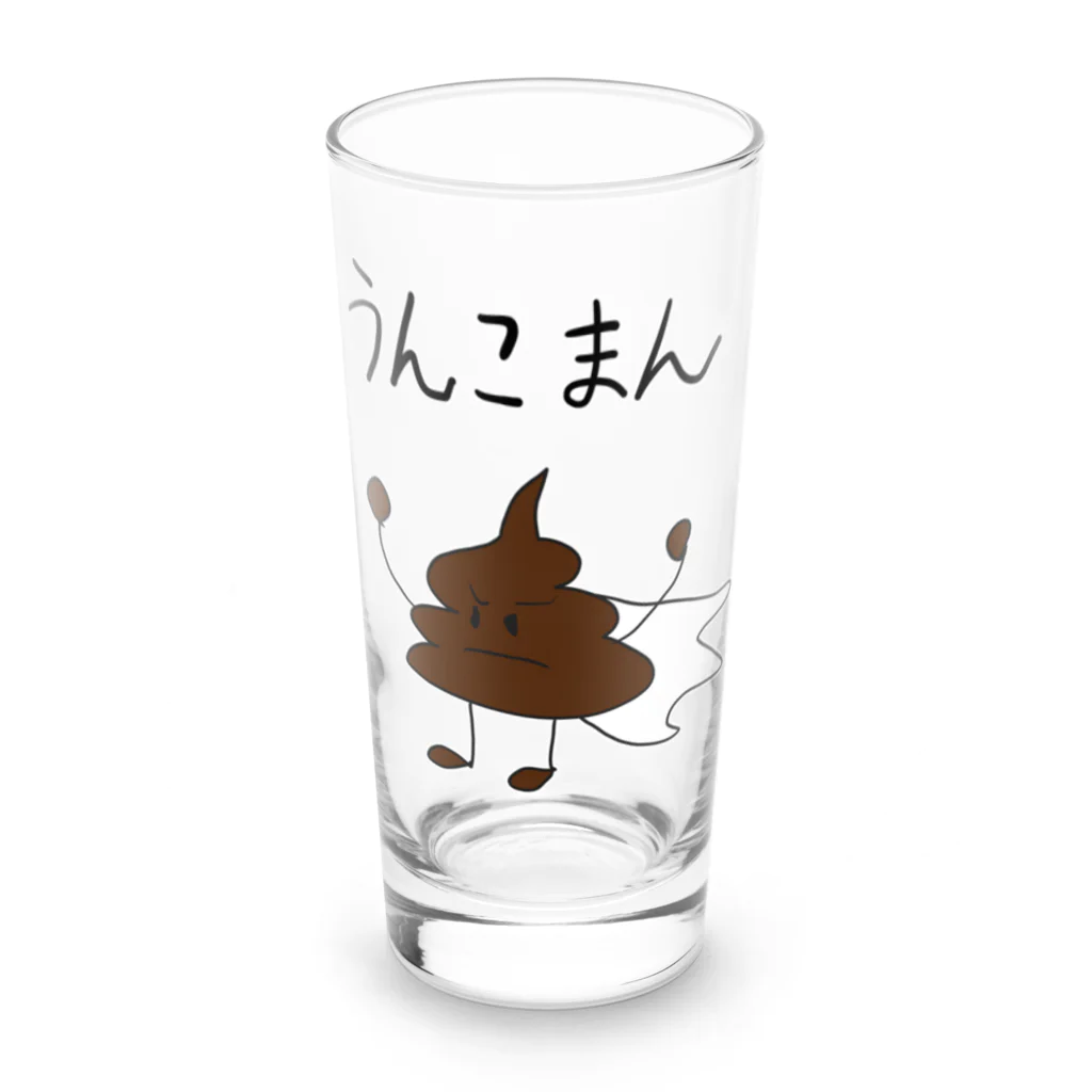 闇鍵でぃーきぃーのウンコマン Long Sized Water Glass :front