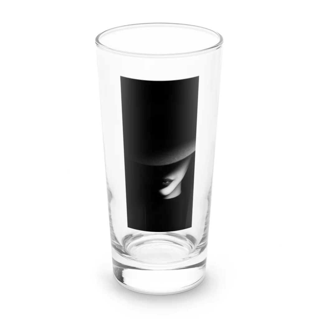 ニゴ猫　shopのLady BLACK Long Sized Water Glass :front