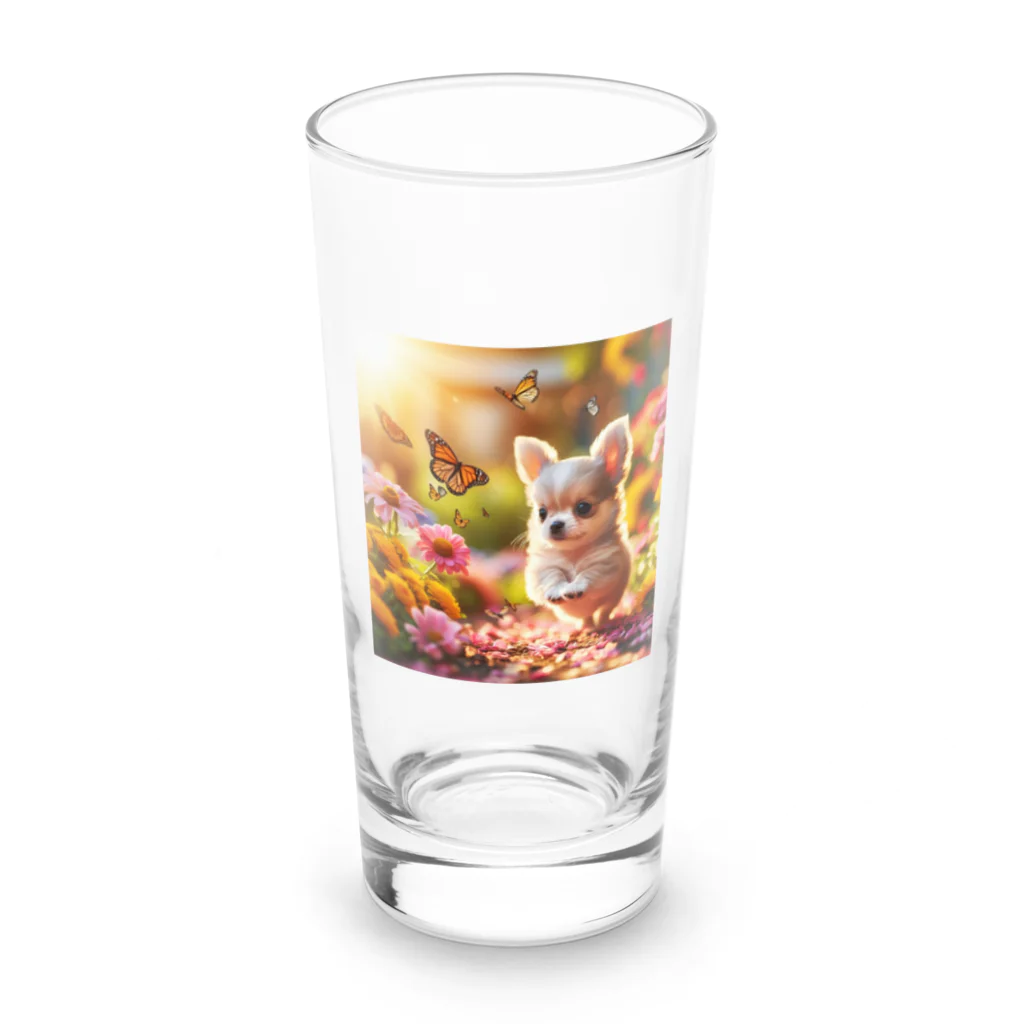 B&I の遊ぼうよチワワ Long Sized Water Glass :front