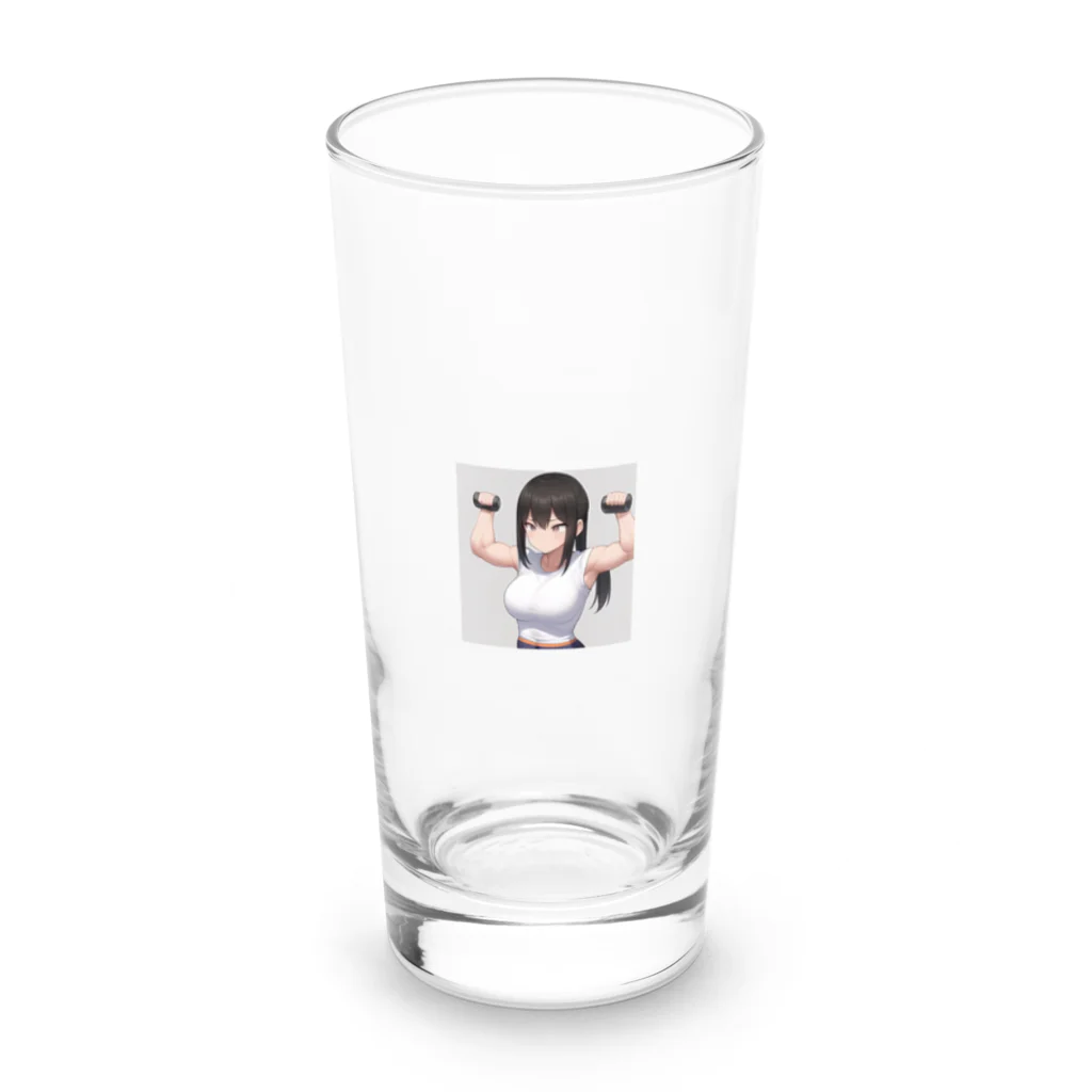 reo5の筋トレ女子 Long Sized Water Glass :front