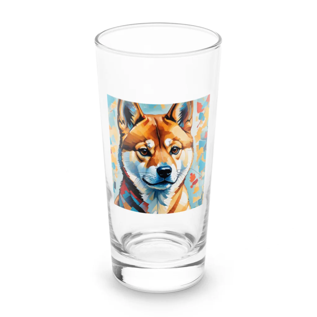 KAPPA TRAVEL GOの柴犬の幾何学 Long Sized Water Glass :front