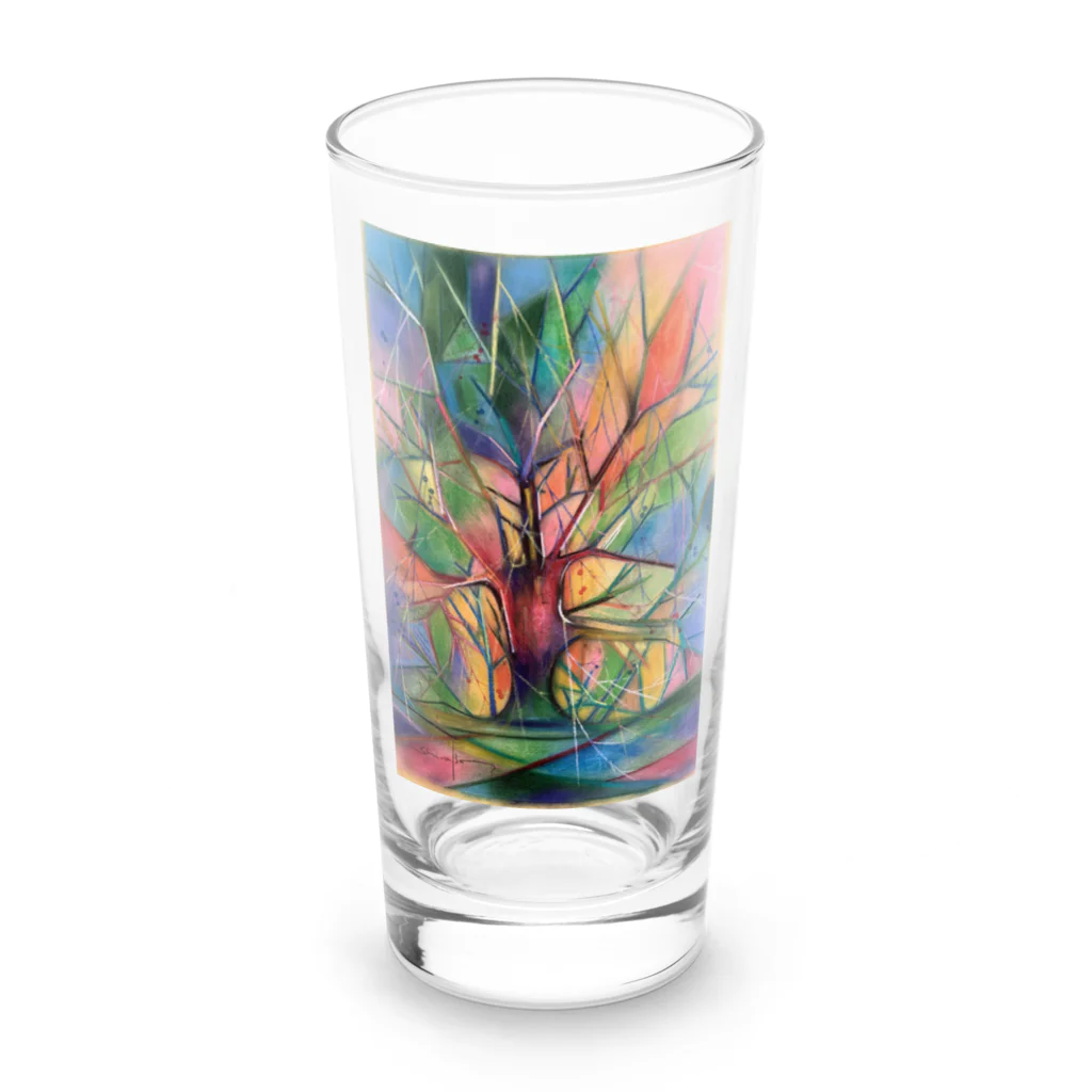 ateliershirabeのステンドグラスアート Long Sized Water Glass :front