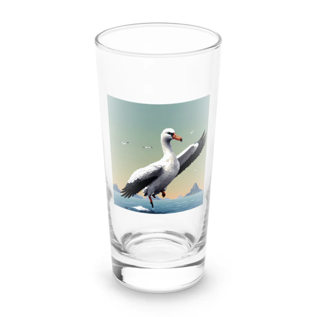 hinasoyuの踊るツノメドリ Long Sized Water Glass :front