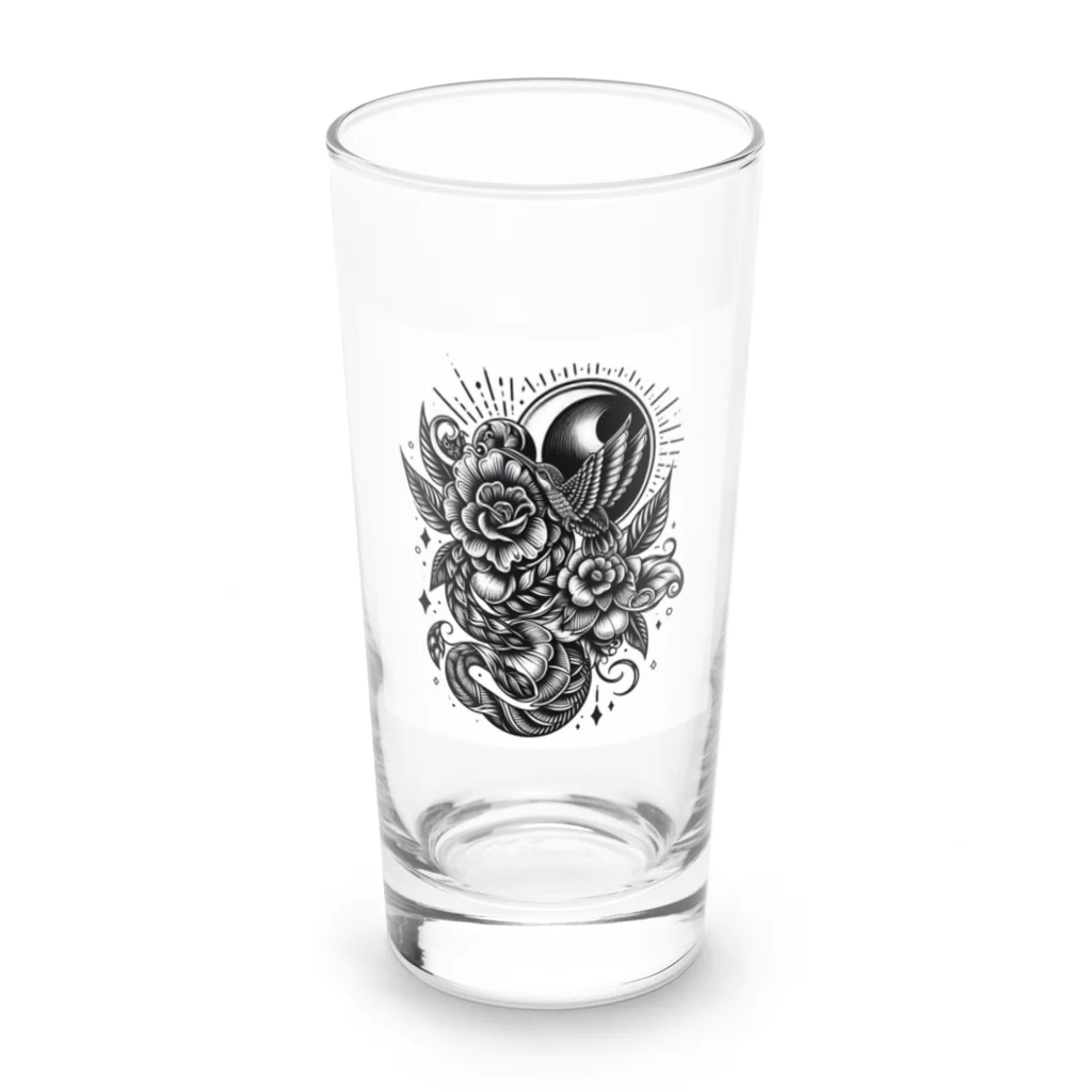 かなかなのタトゥーデザイン Tシャツ Long Sized Water Glass :front