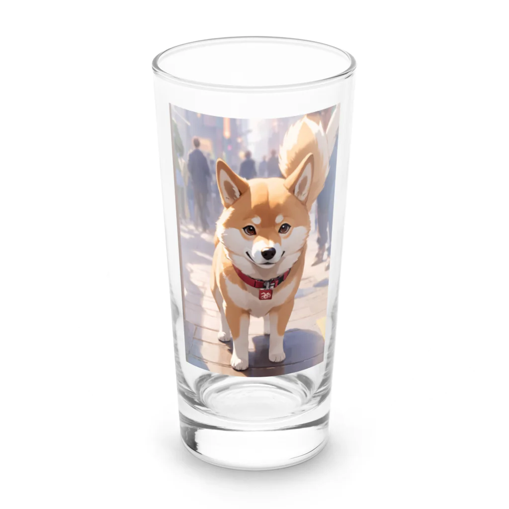 konoha_0326のしば犬くん Long Sized Water Glass :front