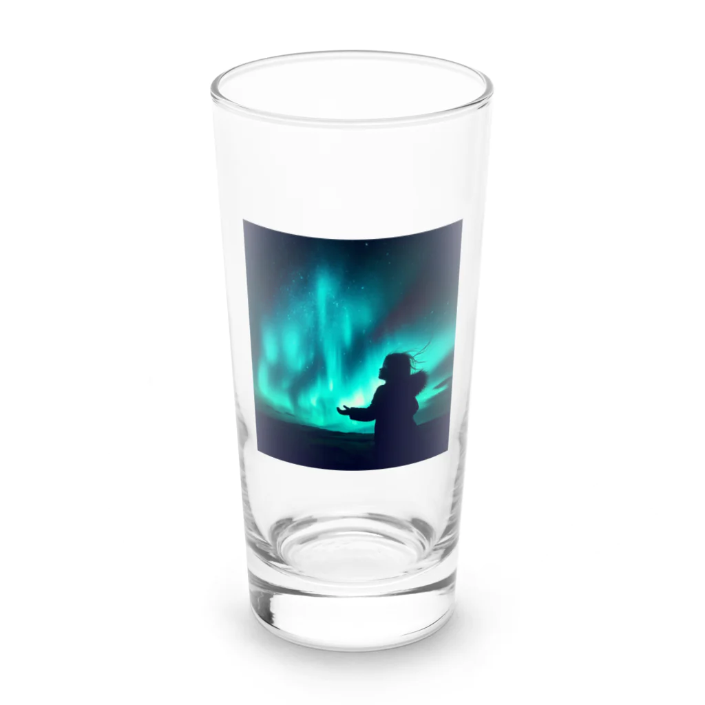 プラネテスの極光を見上げて Long Sized Water Glass :front