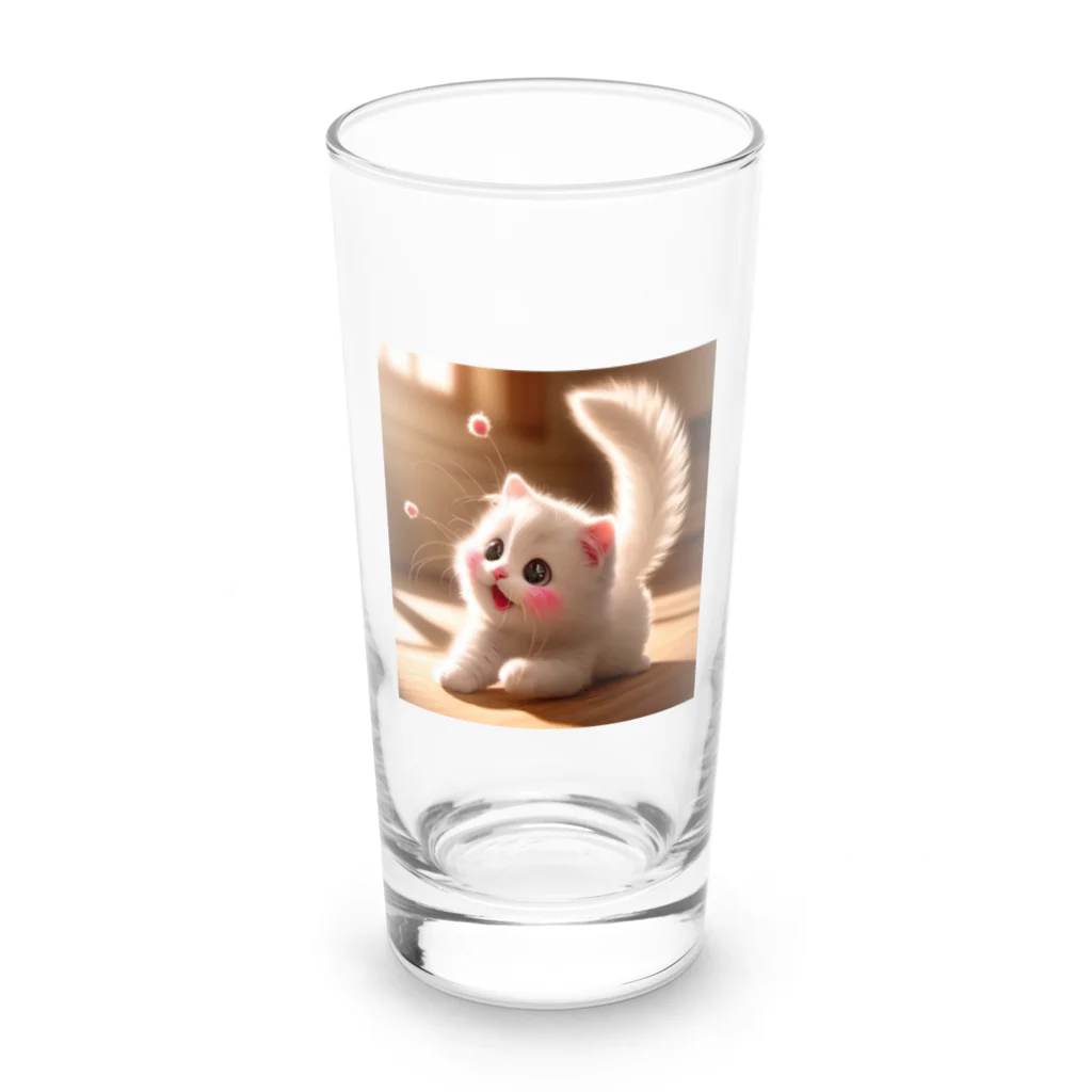 SAKUKOBAの頬紅をしたような可愛い子猫SAKUCAT Long Sized Water Glass :front