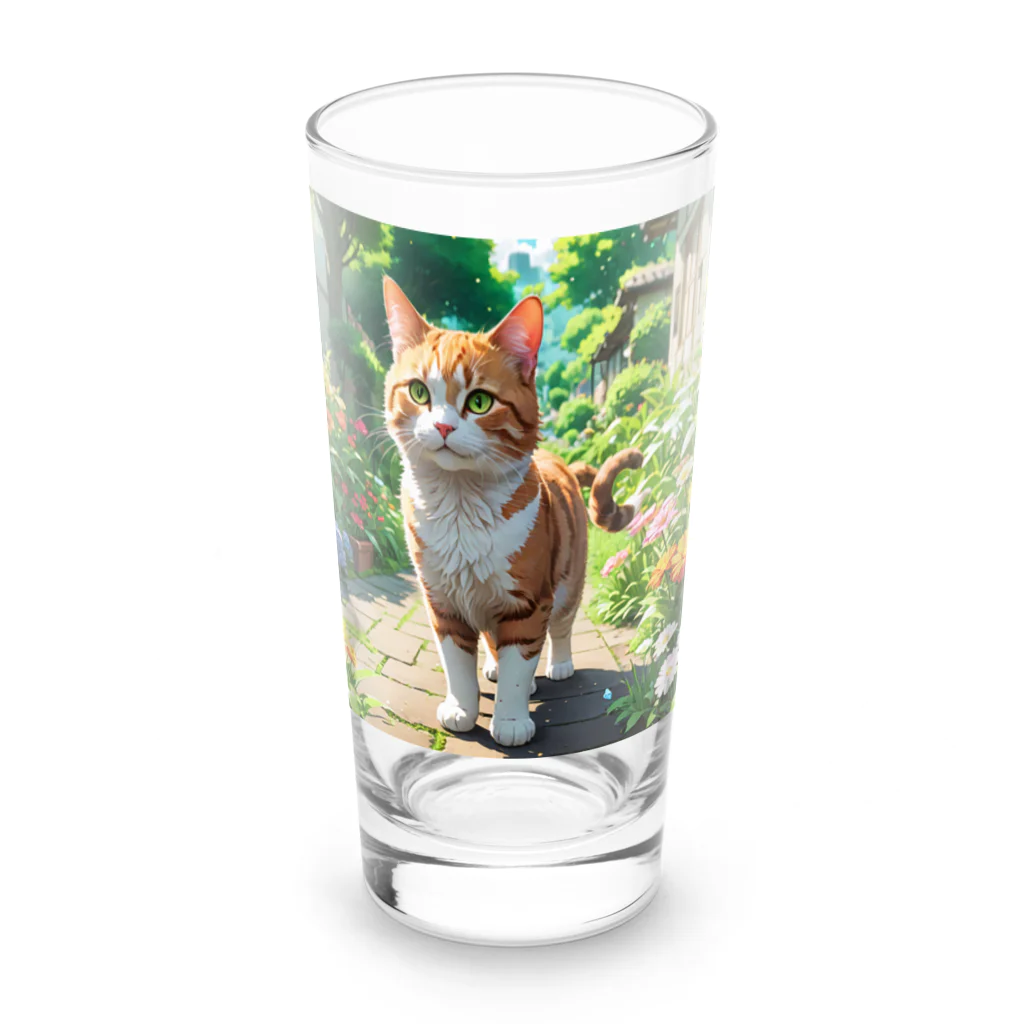 にゃんぼショップ🐈の冒険にゃんこ② Long Sized Water Glass :front