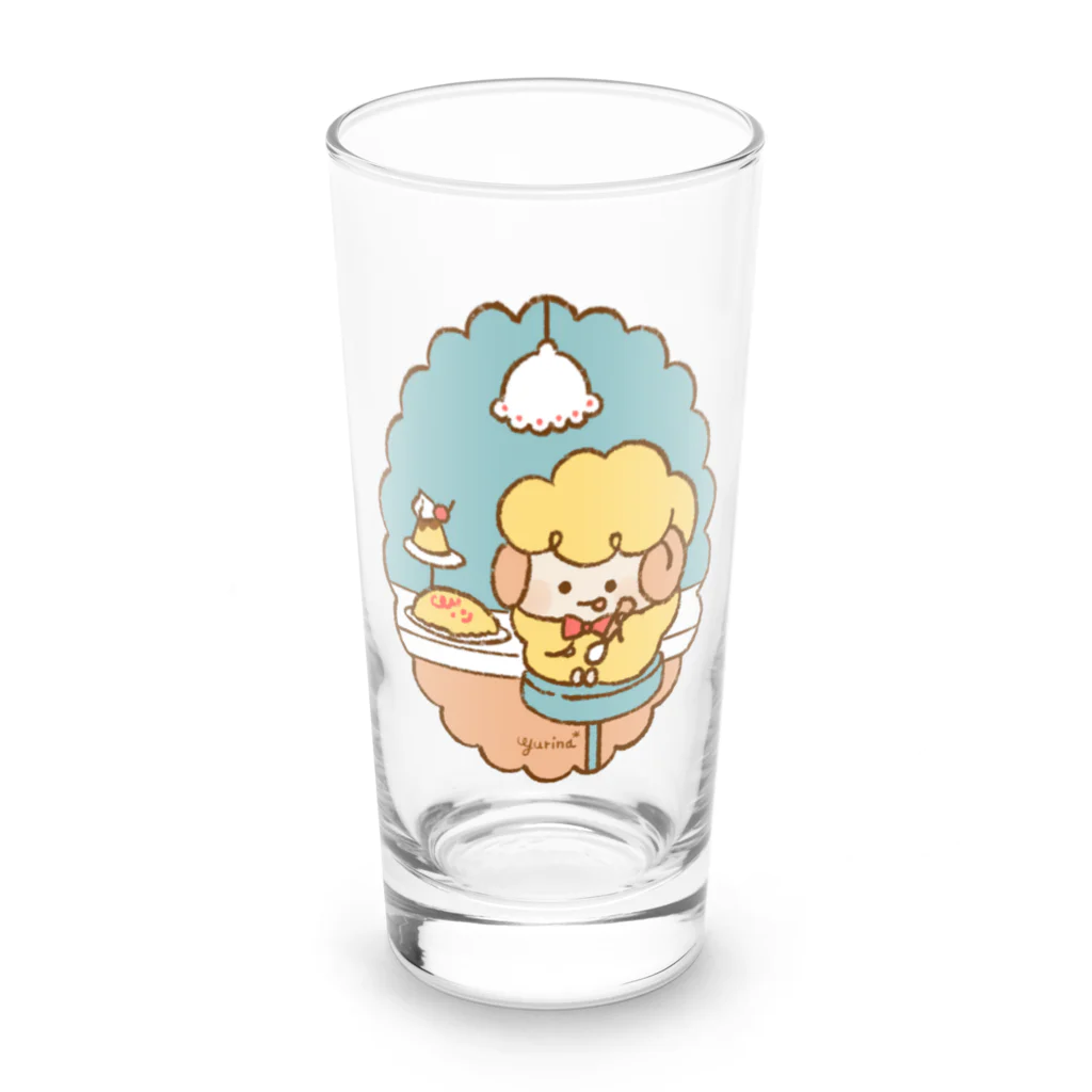 Yurina*🧡illustrationの食パンとひつじ-まったりひつじ- Long Sized Water Glass :front