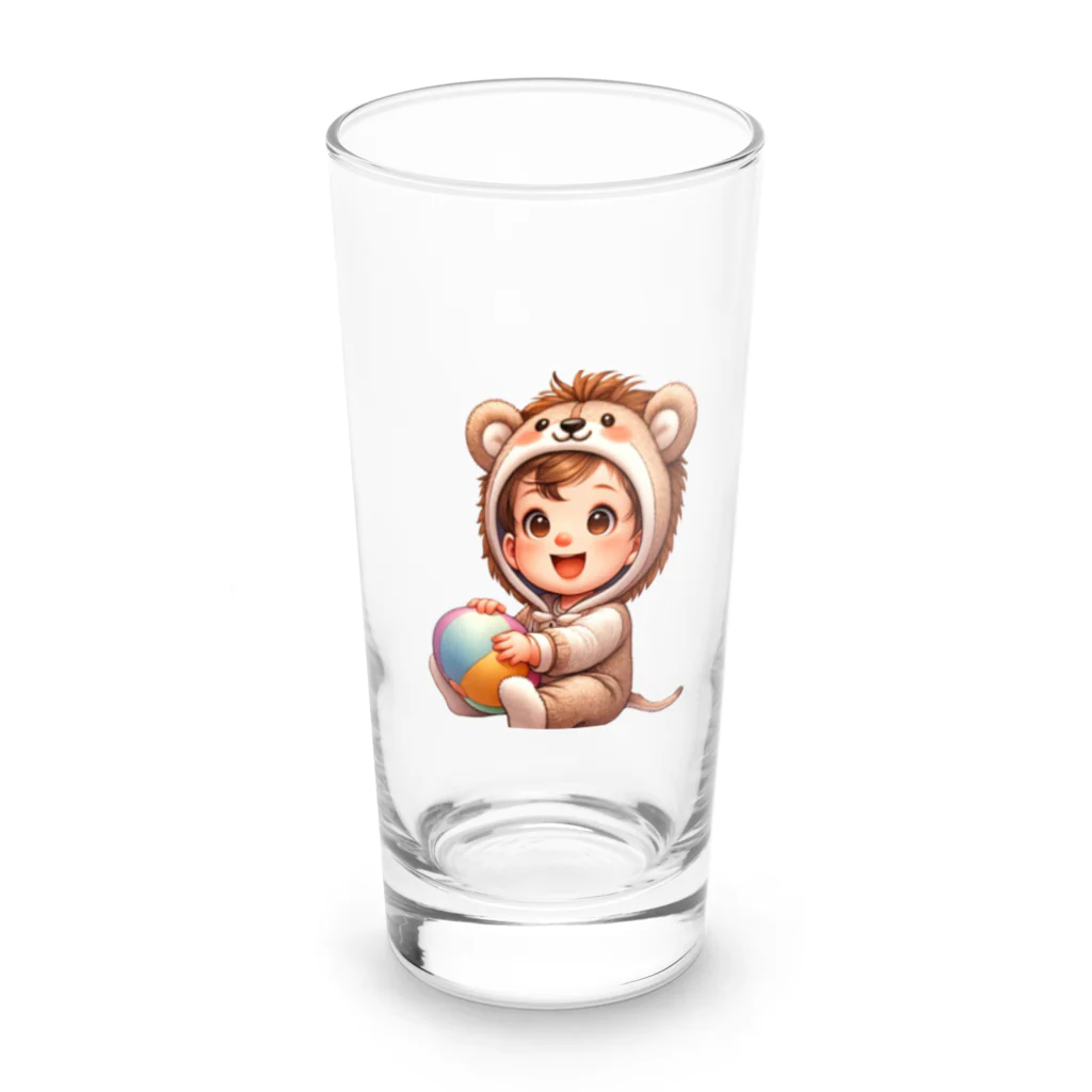 pothossysのかわいい着ぐるみ赤ちゃん Long Sized Water Glass :front