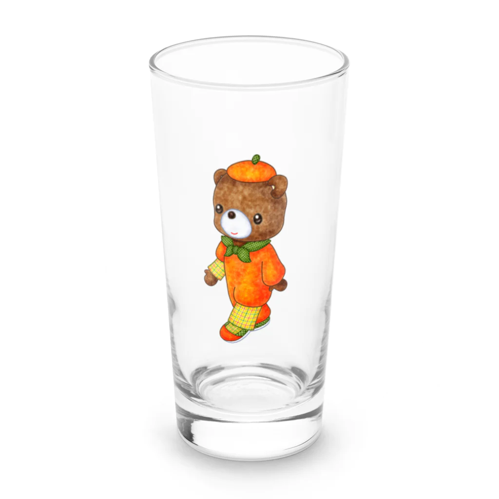 satoayaのアニマルカフェのフルーツファッション　カキ Long Sized Water Glass :front