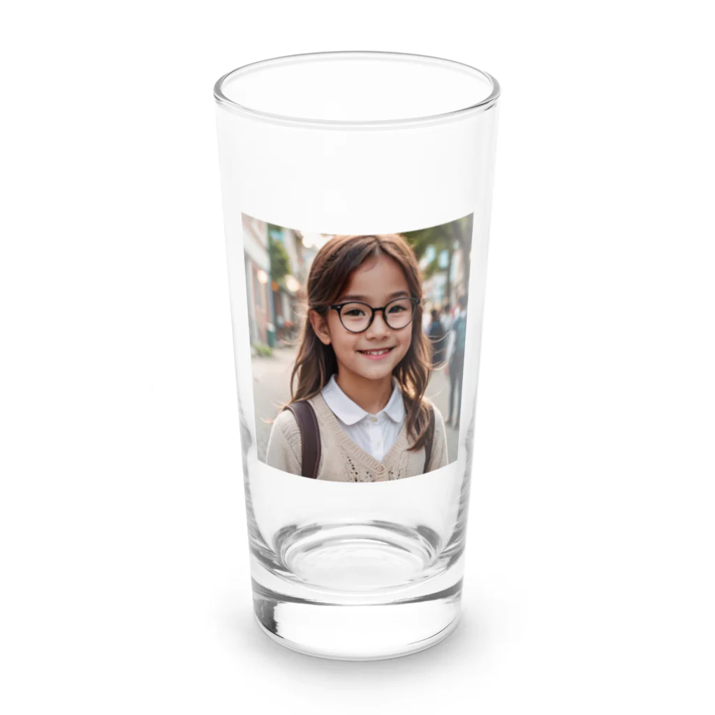 yuyuu_youtubeのメガネの少女 Long Sized Water Glass :front