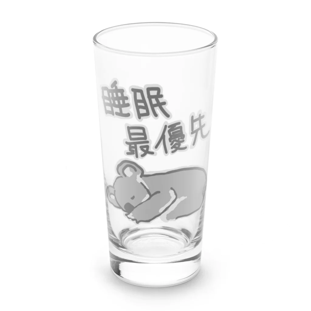 いきものや　のの（別館）の睡眠最優先【コアラ】 Long Sized Water Glass :front