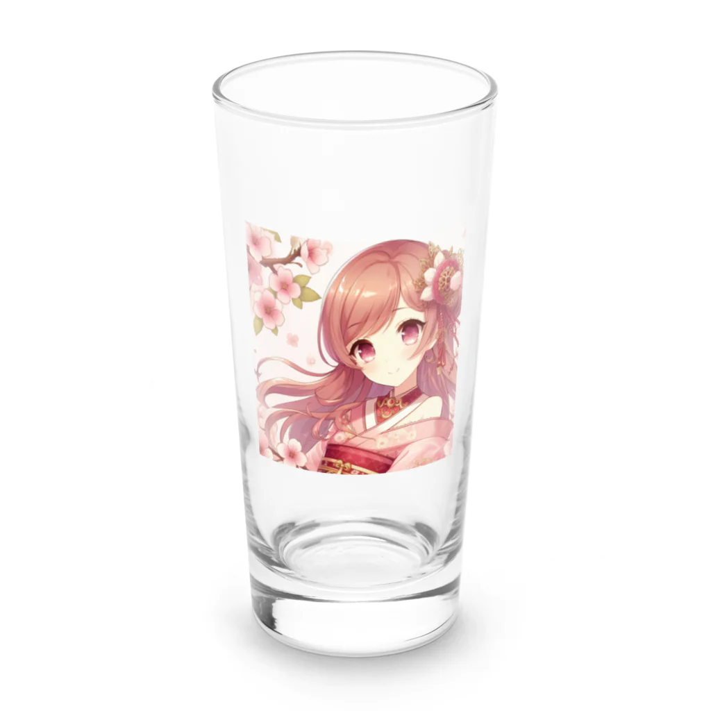 Japan-sakuraの桜の乙姫 Long Sized Water Glass :front