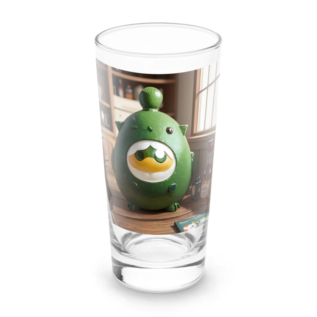 LONGSTONEのモンスターフィギュア　グリーンエッグ Long Sized Water Glass :front