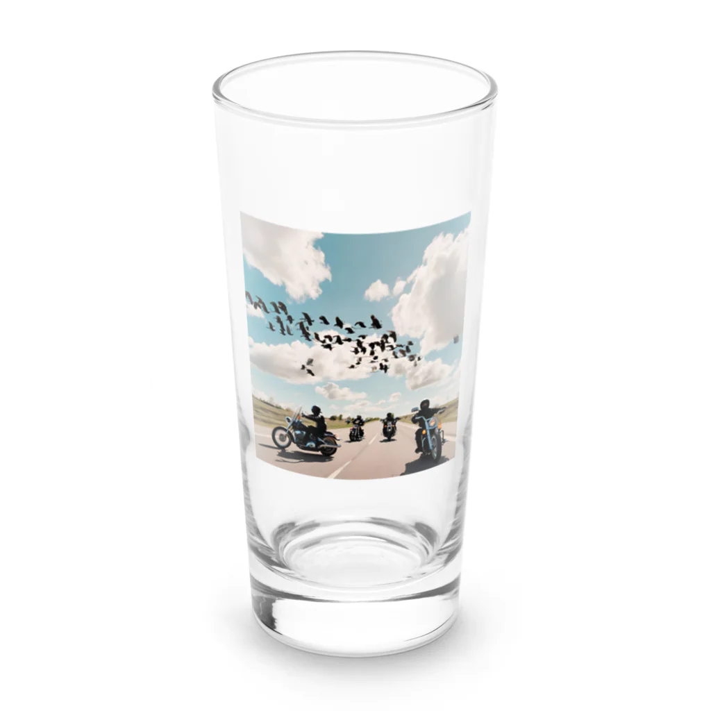 the blue seasonの風を切って、空と地を繋ぐ Long Sized Water Glass :front