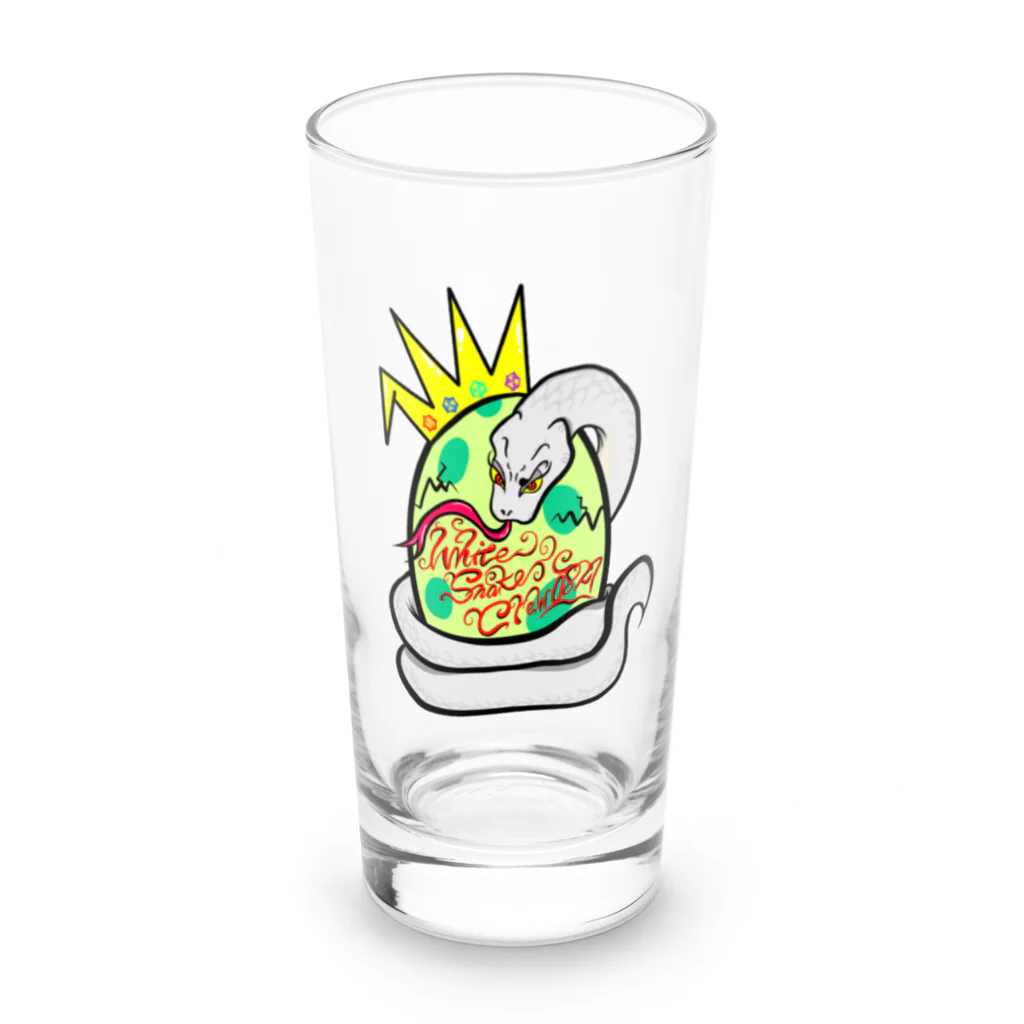 White Snake Crew 0827 公式ショップ【山口県岩国市】のホワイトスネイクちゃん Long Sized Water Glass :front