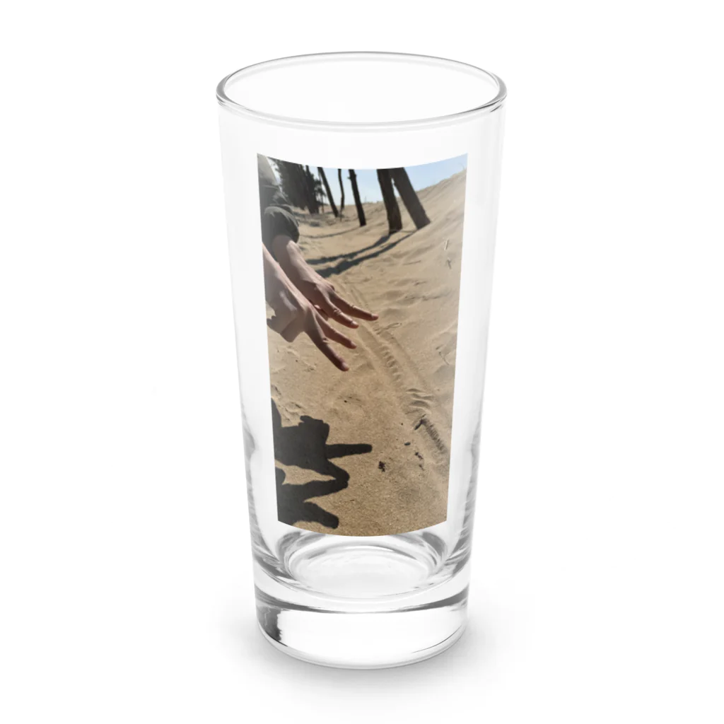 Narami_sanの浜辺散歩で仲良しピース✌️ Long Sized Water Glass :front