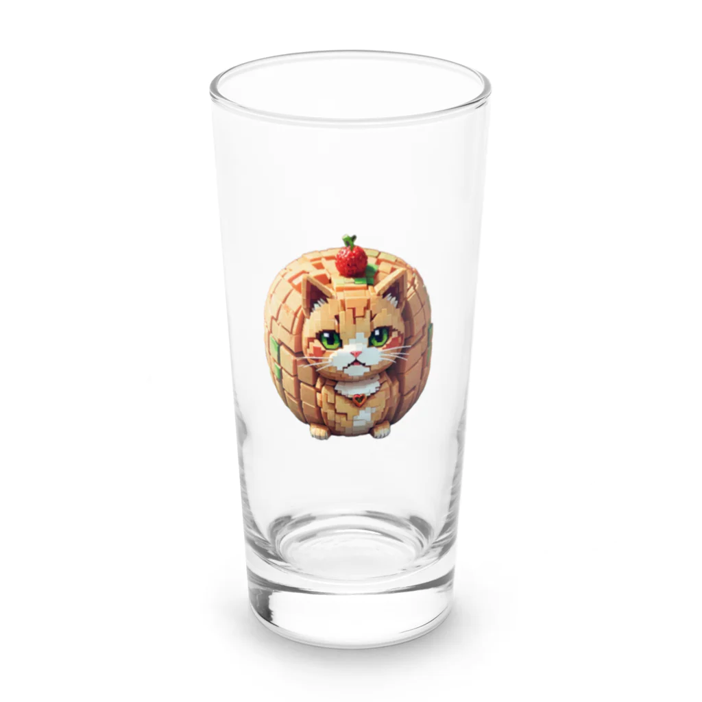 メロンパン猫のメロンパンになった猫 Long Sized Water Glass :front