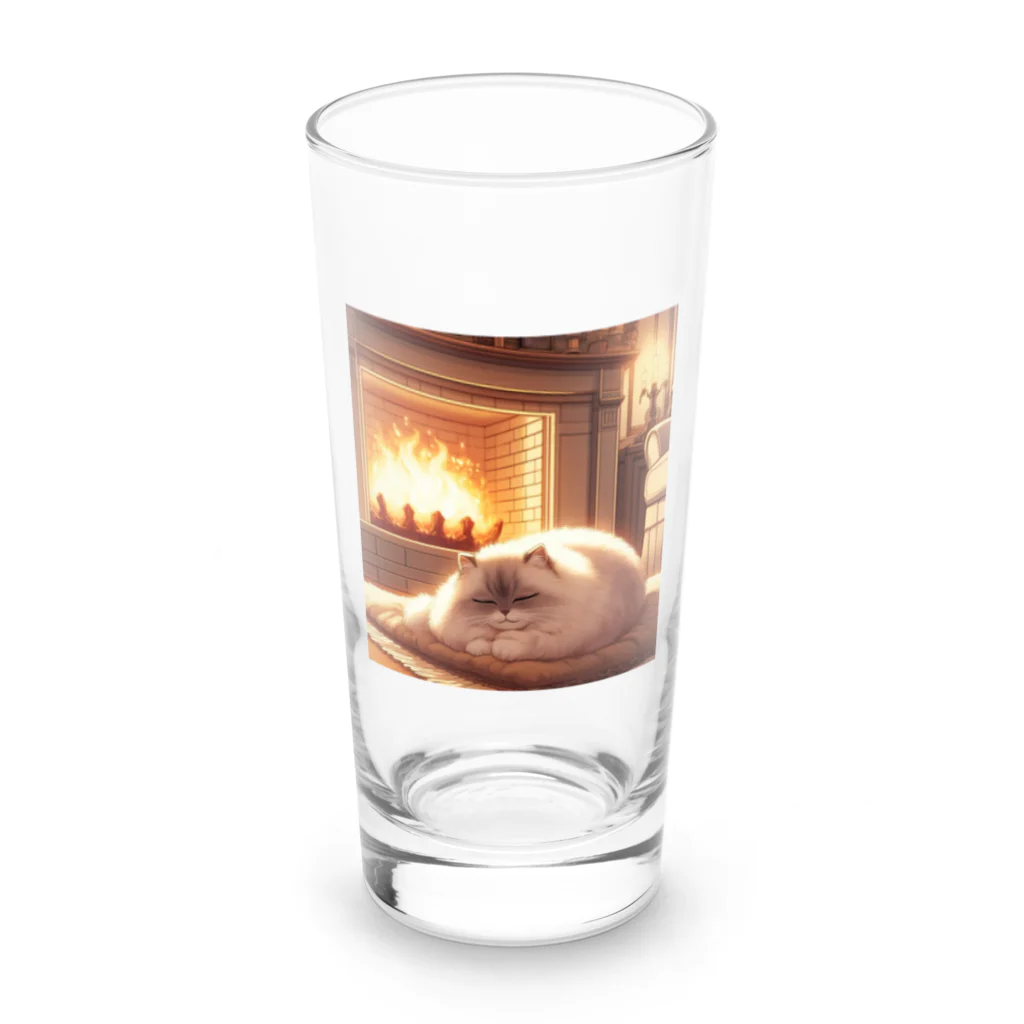 statham2865の暖炉猫 Long Sized Water Glass :front