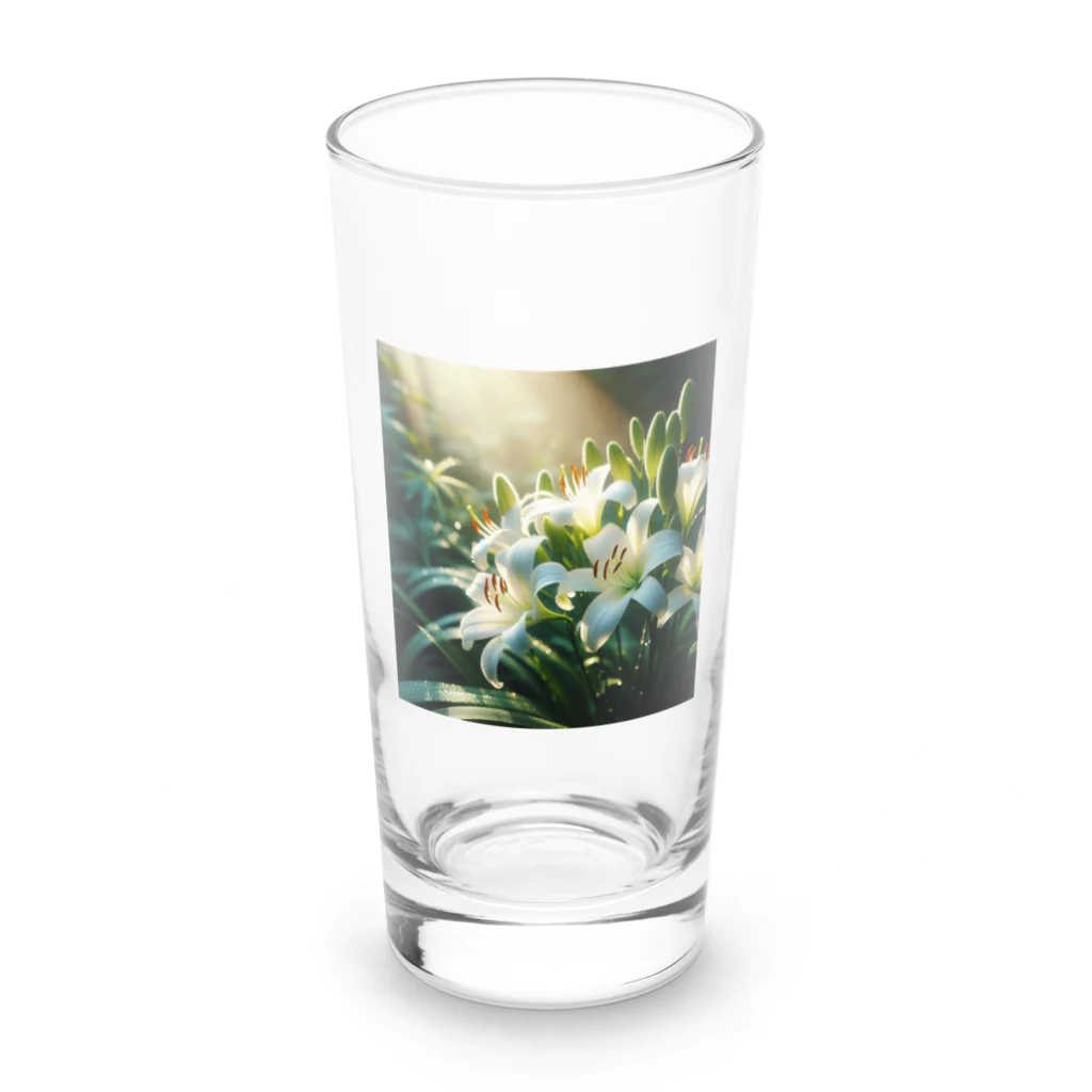 su-toの4月28日の誕生花　スカシユリ Long Sized Water Glass :front