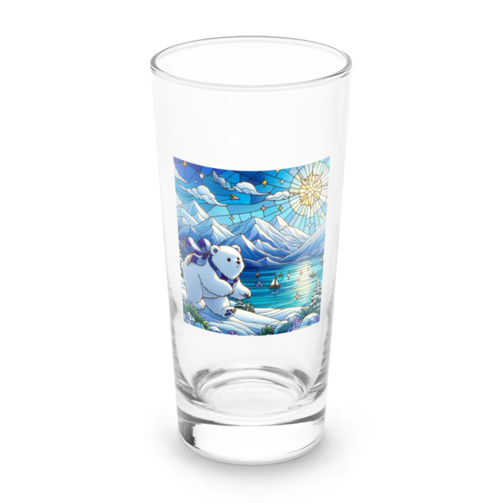 ほかほかしろくまのあったかざっかやのしろくまの休暇 Long Sized Water Glass :front