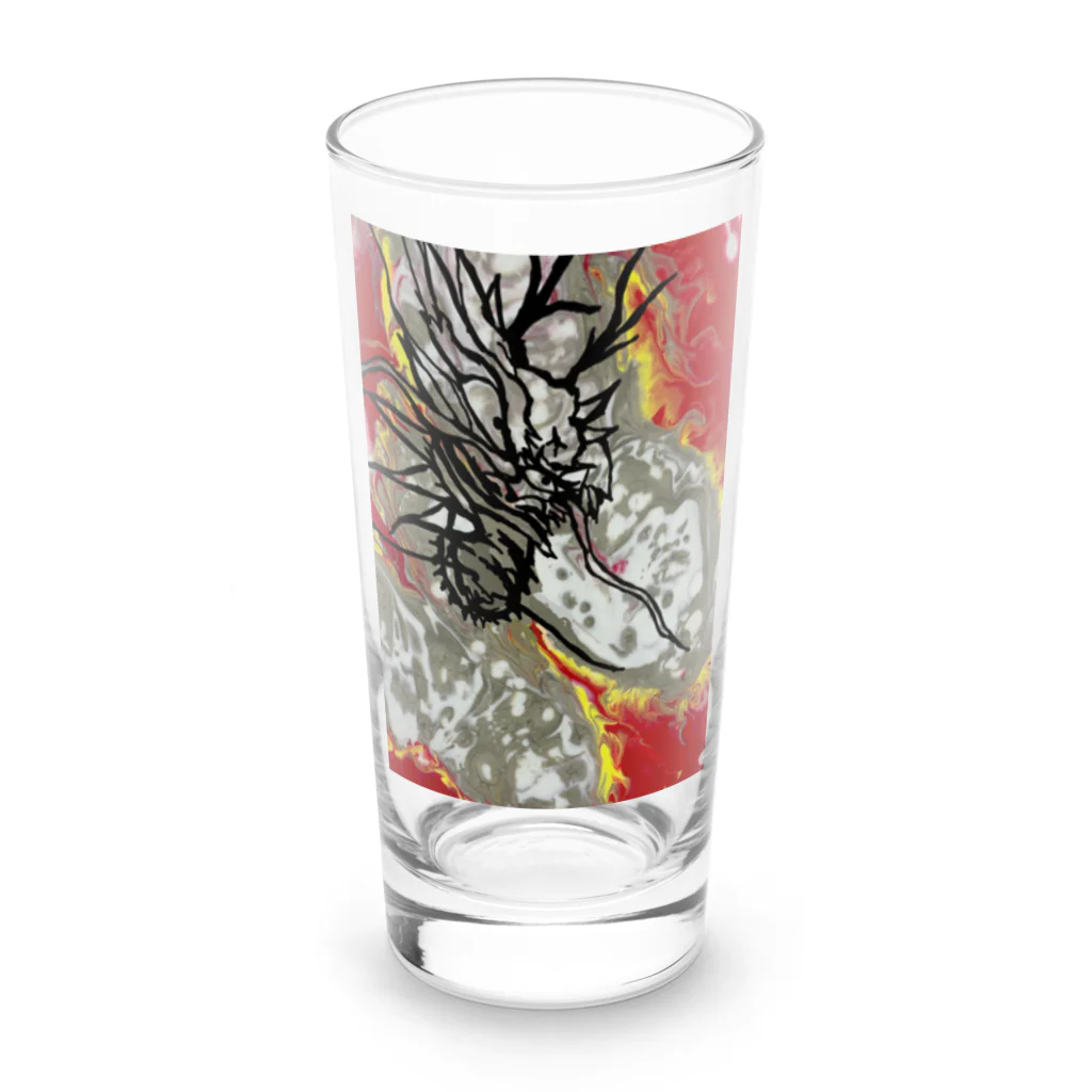 にゃぁのお店の龍 Long Sized Water Glass :front