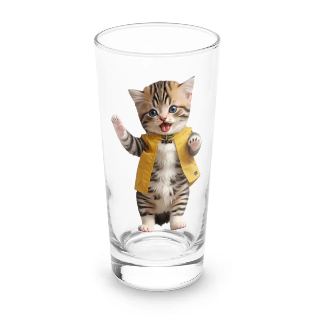 AsukaKotohaの踊る猫：にゃんたろーNo3 ロンググラス前面