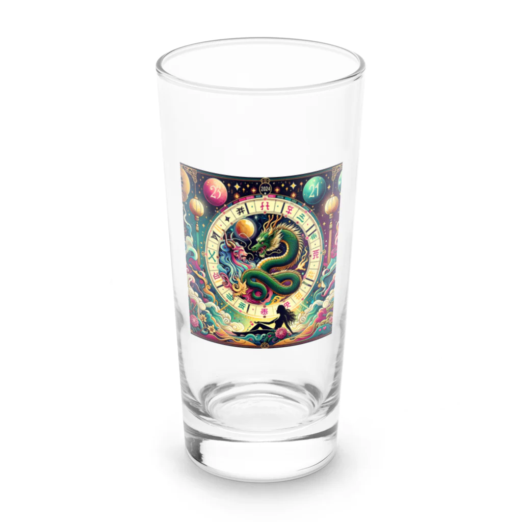 RISE　CEED【オリジナルブランドSHOP】の金運ドラゴン Long Sized Water Glass :front