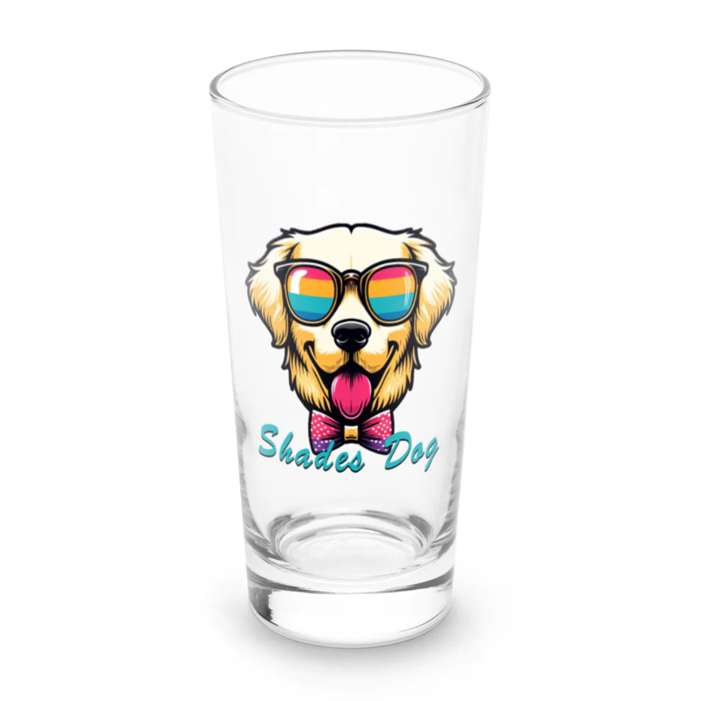 Shades DOGのゴールデンレトリーバー（A） Long Sized Water Glass :front