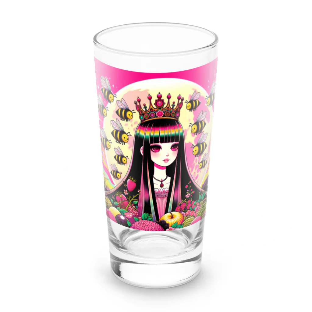 トトベス(T∴B∴M∴)🕊️の🐝ピンクムーンとミツバチと〈III女帝〉👸🏻 Long Sized Water Glass :front