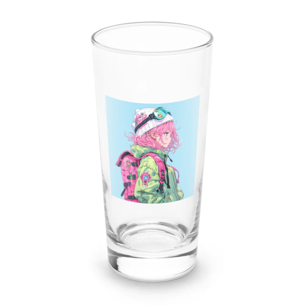 ぶーたんのポップ・スプラッシュ Long Sized Water Glass :front