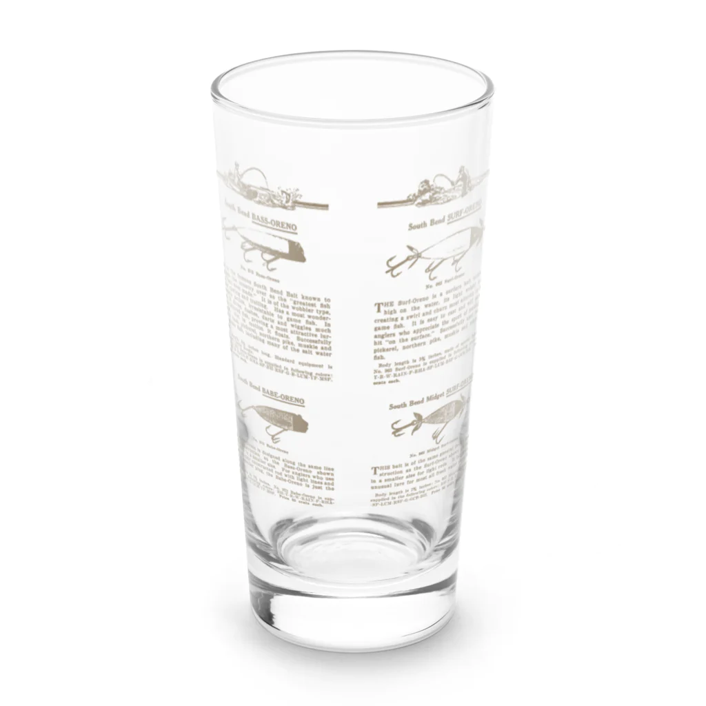 毎日飴をせびられる人のパブリックドメイン フィッシング / ベージュ Long Sized Water Glass :front
