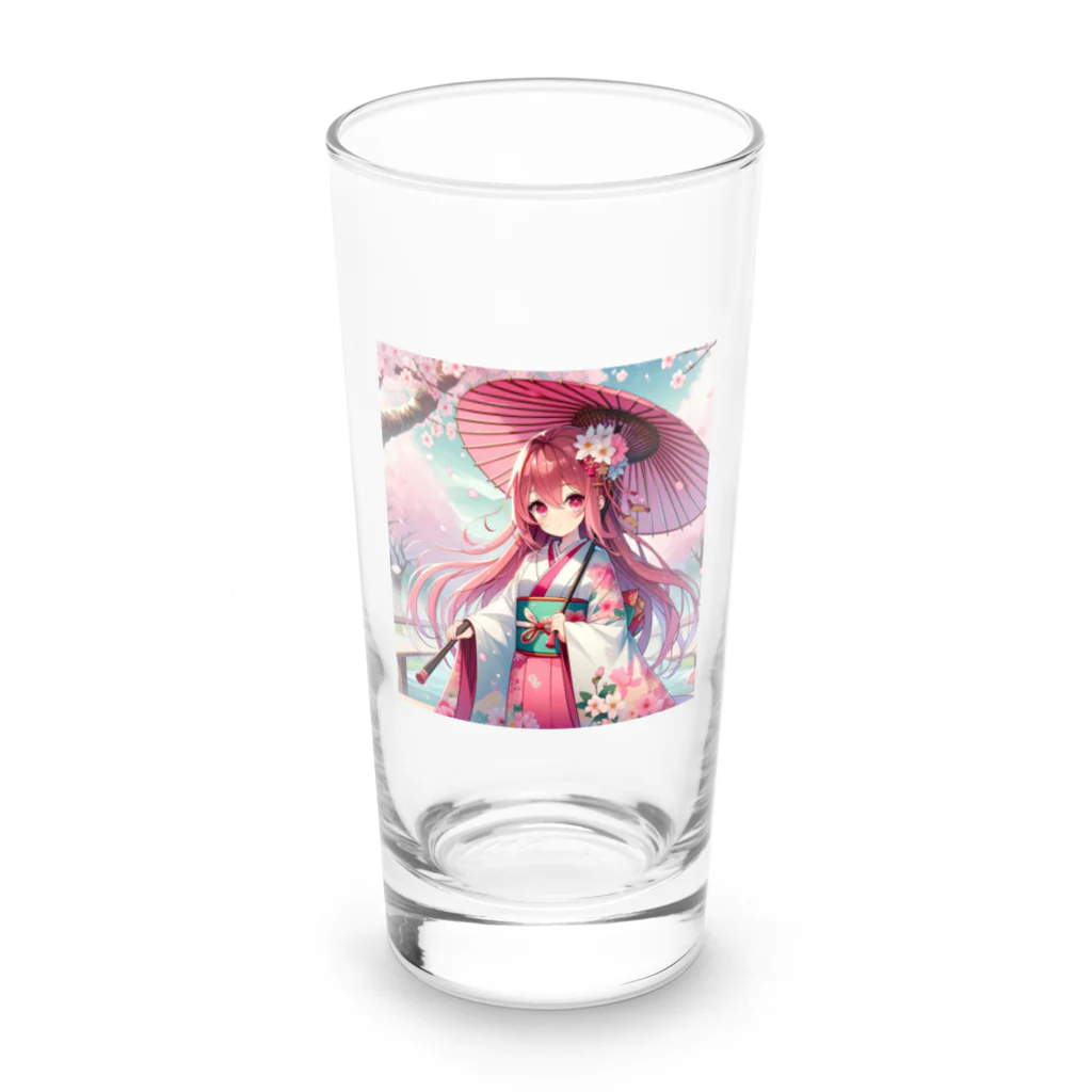 AIキャラつく〜るの桜の精 - 和モダン Long Sized Water Glass :front