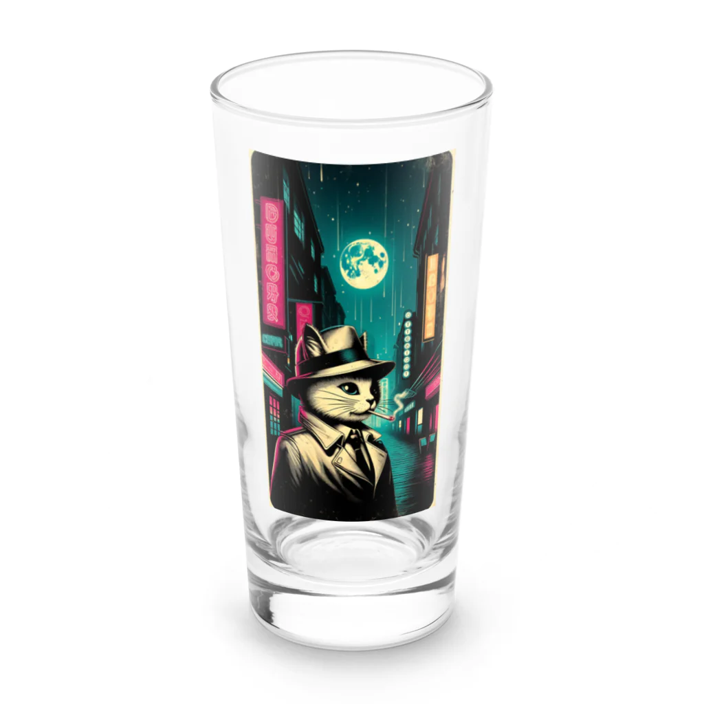 四季橘のDetective cat Long Sized Water Glass :front