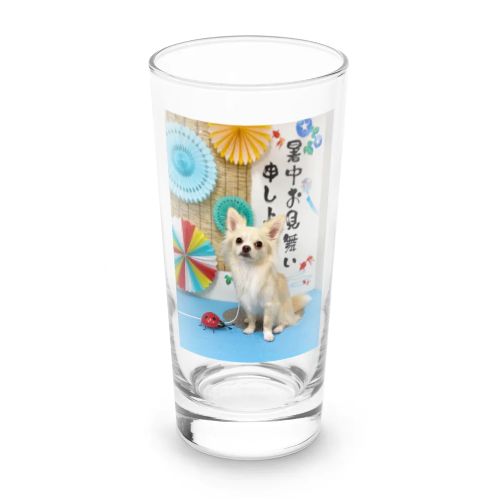 kutachanelのロングコートチワワのクウ太 Long Sized Water Glass :front