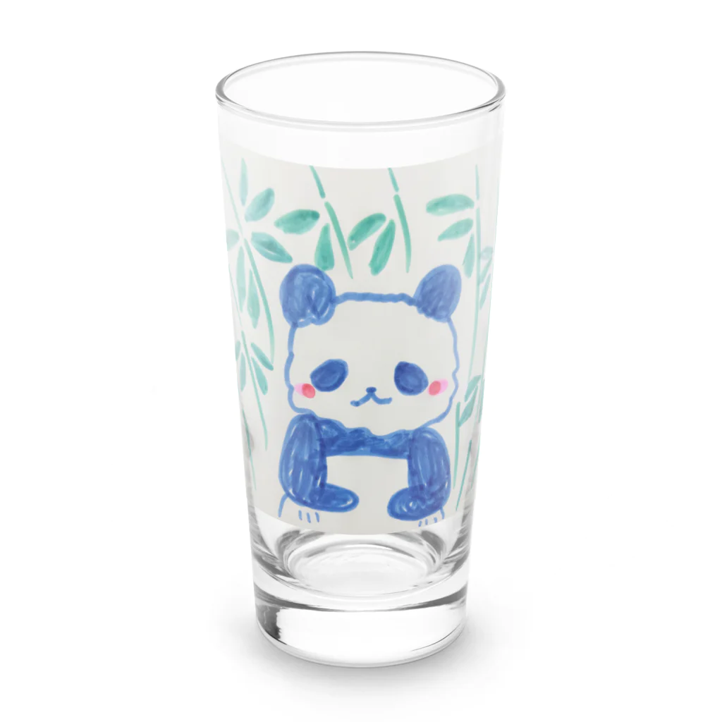 モチクマのモフモフパンダ君 Long Sized Water Glass :front